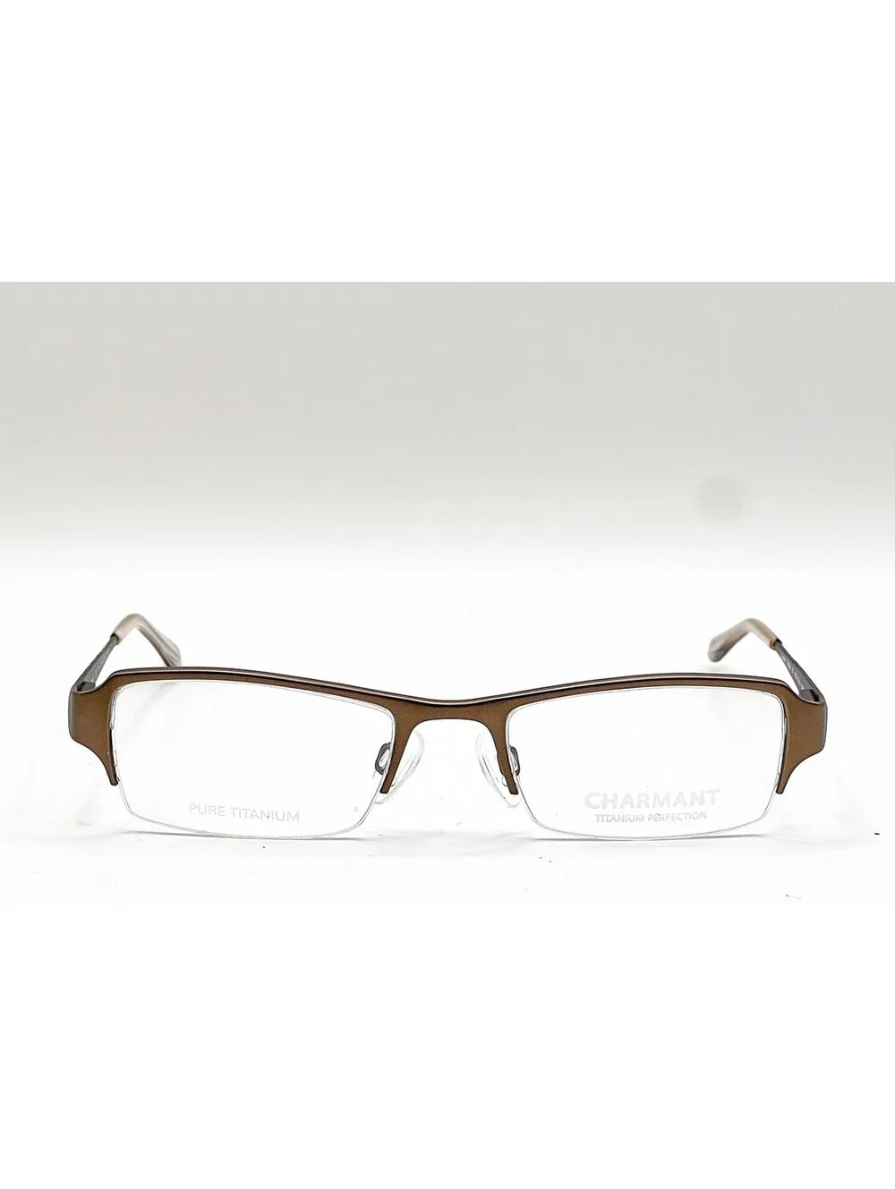 Charmant CH10888 BR Brown Half Rim Authentic Eyeglass Frames 48-18-135